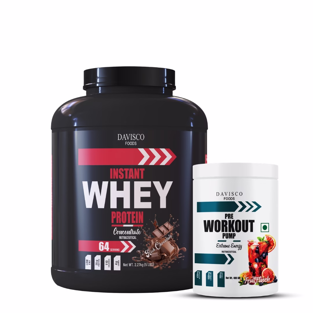 Davisco Whey Protein 5lbs + Pre Workout Pump Combo